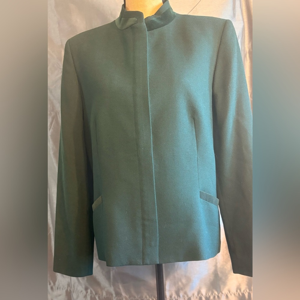 Vintage Pendleton Dark Green Virgin Wool Blazer
